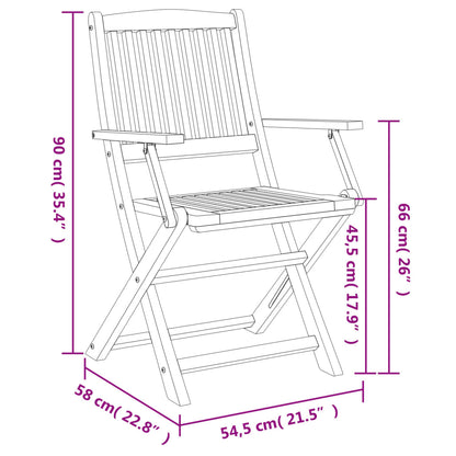 7-delige Tuinset massief acaciahout
