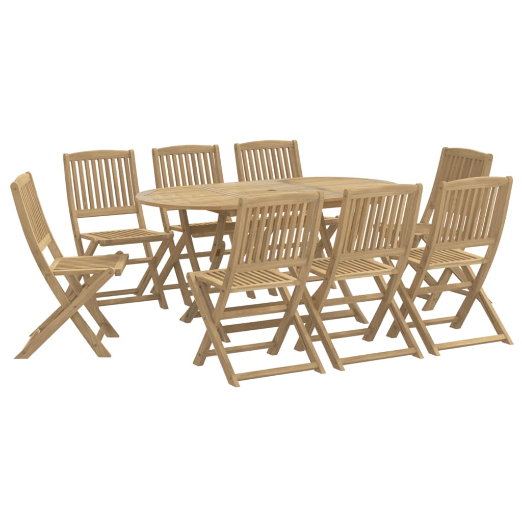 9-delige Tuinset massief acaciahout