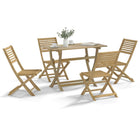 Eethoek 5-delig massief acaciahout 110x55x75 cm