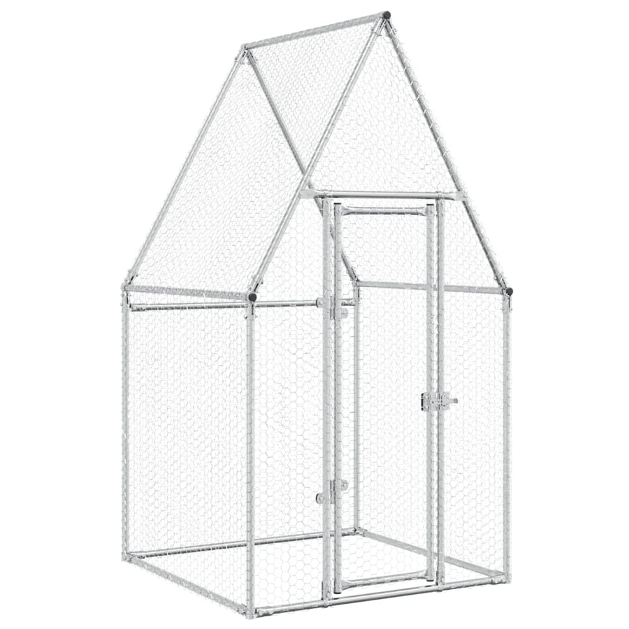 Kippenhok 100X100X190 Cm Gegalvaniseerd Staal Zilverkleurig