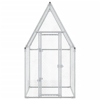 Kippenhok 100X100X190 Cm Gegalvaniseerd Staal Zilverkleurig