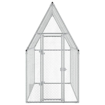 Kippenhok 200X100X190 Cm Gegalvaniseerd Staal Zilverkleurig