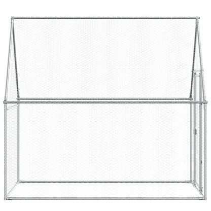 Kippenhok 200X100X190 Cm Gegalvaniseerd Staal Zilverkleurig