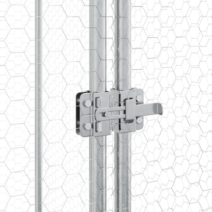 Kippenhok 200X100X190 Cm Gegalvaniseerd Staal Zilverkleurig