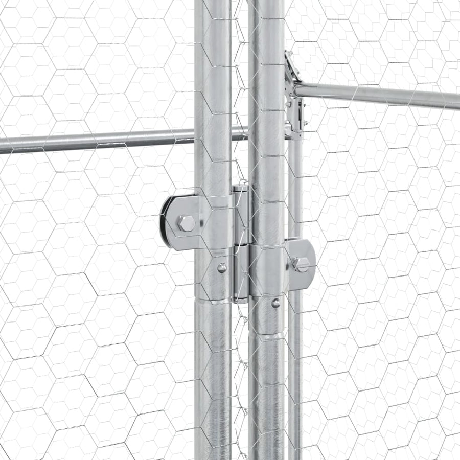 Kippenhok 200X100X190 Cm Gegalvaniseerd Staal Zilverkleurig