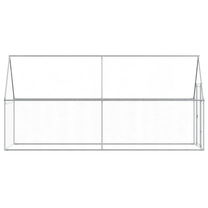 Kippenhok 400X100X190 Cm Gegalvaniseerd Staal Zilverkleurig