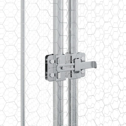 Kippenhok 400X100X190 Cm Gegalvaniseerd Staal Zilverkleurig