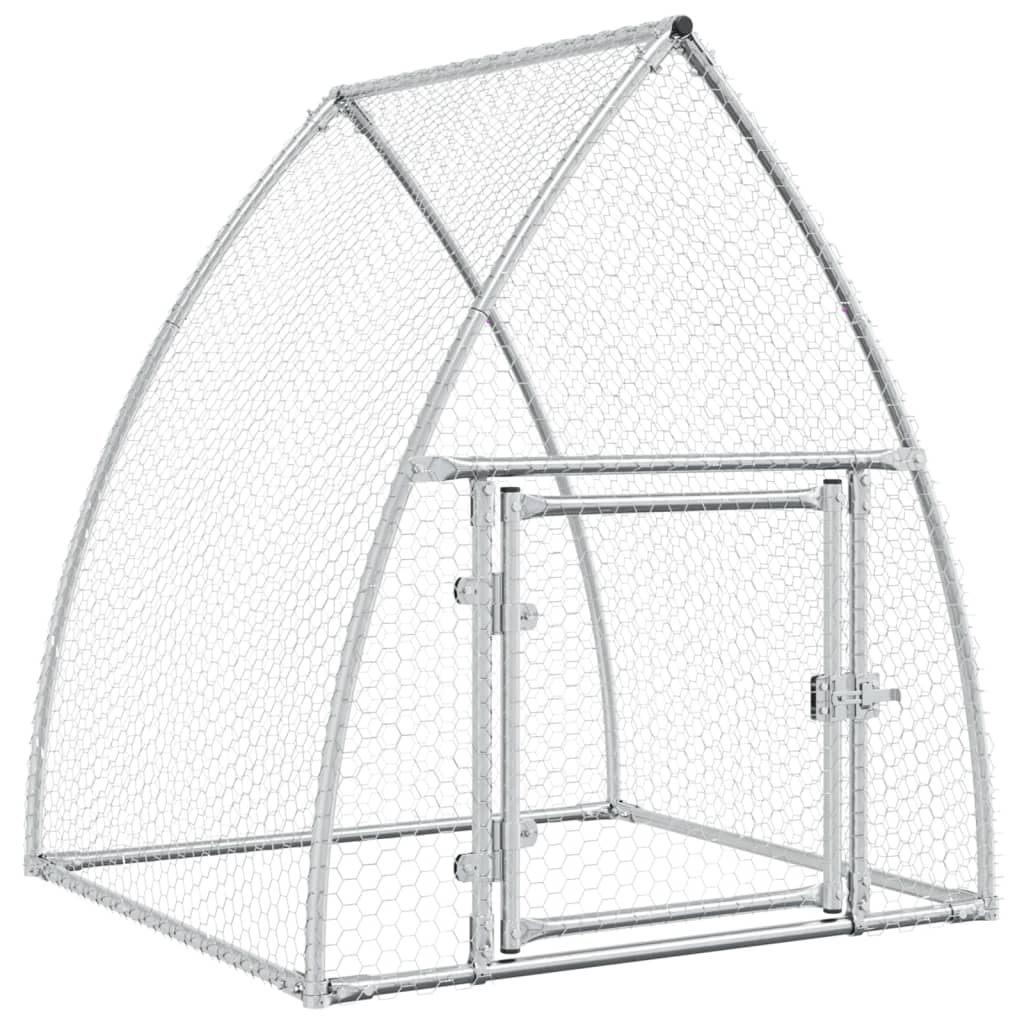 Kippenhok 100X105X120 Cm Gegalvaniseerd Staal Zilverkleurig