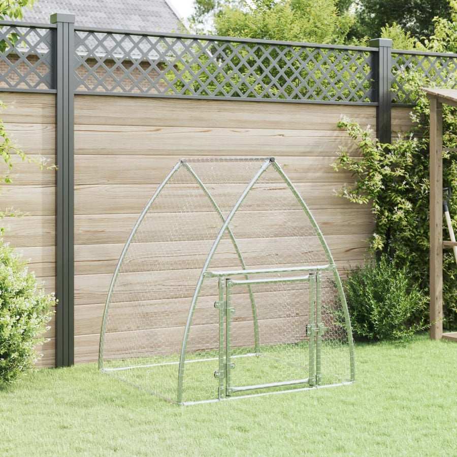 Kippenhok 100X105X120 Cm Gegalvaniseerd Staal Zilverkleurig