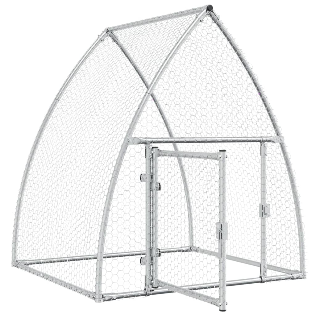 Kippenhok 100X105X120 Cm Gegalvaniseerd Staal Zilverkleurig
