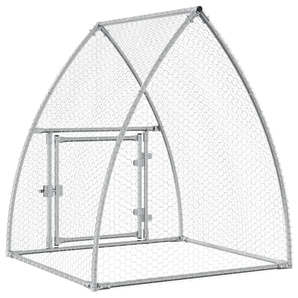Kippenhok 100X105X120 Cm Gegalvaniseerd Staal Zilverkleurig