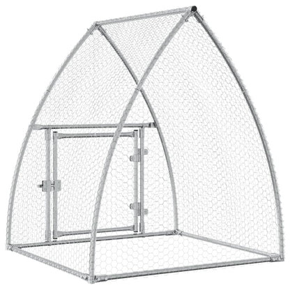 Kippenhok 100X105X120 Cm Gegalvaniseerd Staal Zilverkleurig