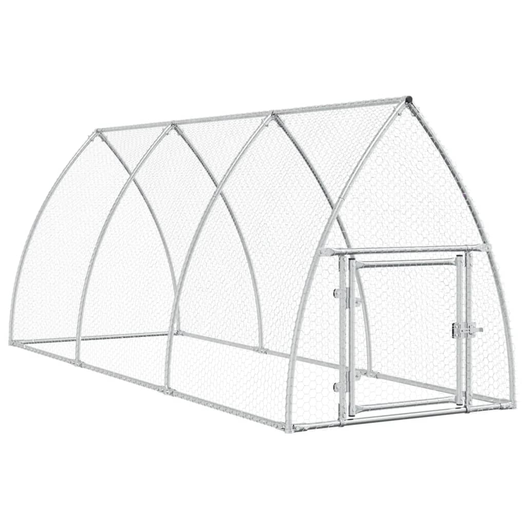 Kippenhok 300X105X120 Cm Gegalvaniseerd Staal Zilverkleurig