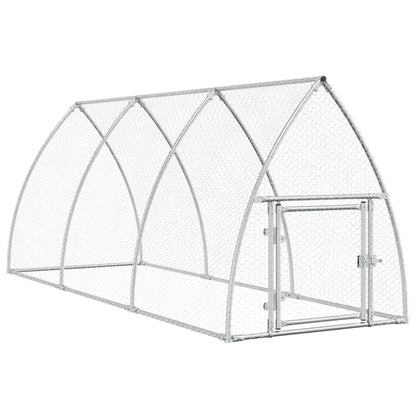 Kippenhok 300X105X120 Cm Gegalvaniseerd Staal Zilverkleurig