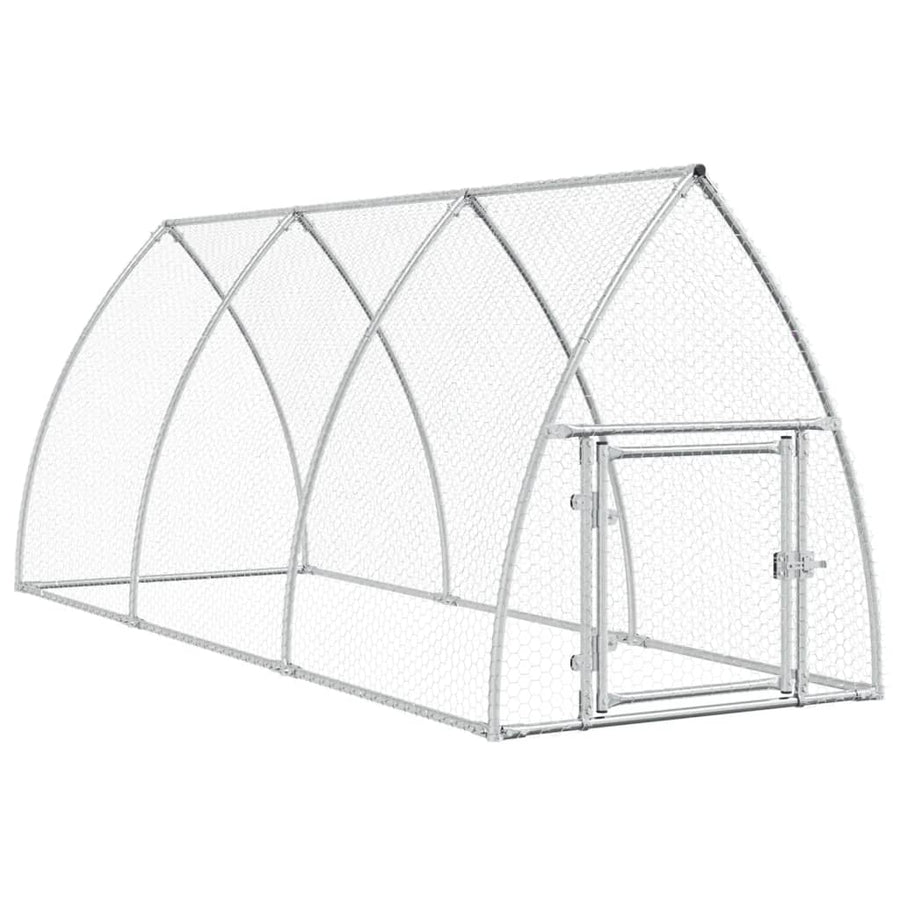 Kippenhok 300X105X120 Cm Gegalvaniseerd Staal Zilverkleurig