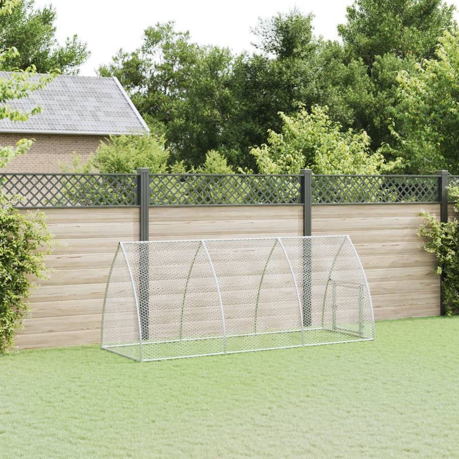 Kippenhok 300X105X120 Cm Gegalvaniseerd Staal Zilverkleurig