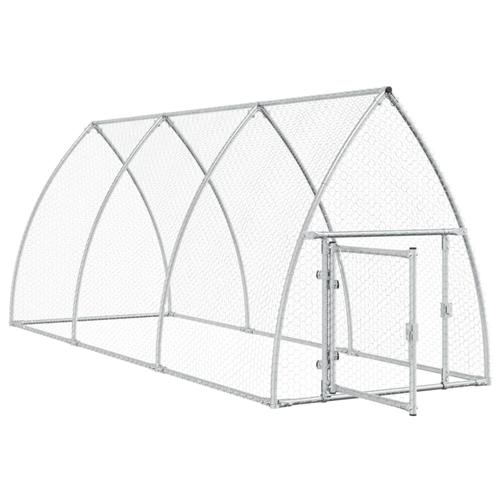 Kippenhok 300X105X120 Cm Gegalvaniseerd Staal Zilverkleurig