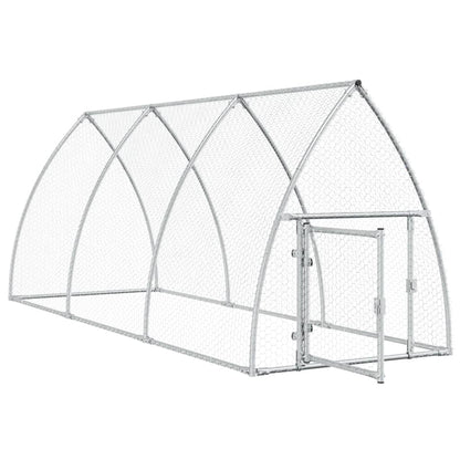 Kippenhok 300X105X120 Cm Gegalvaniseerd Staal Zilverkleurig