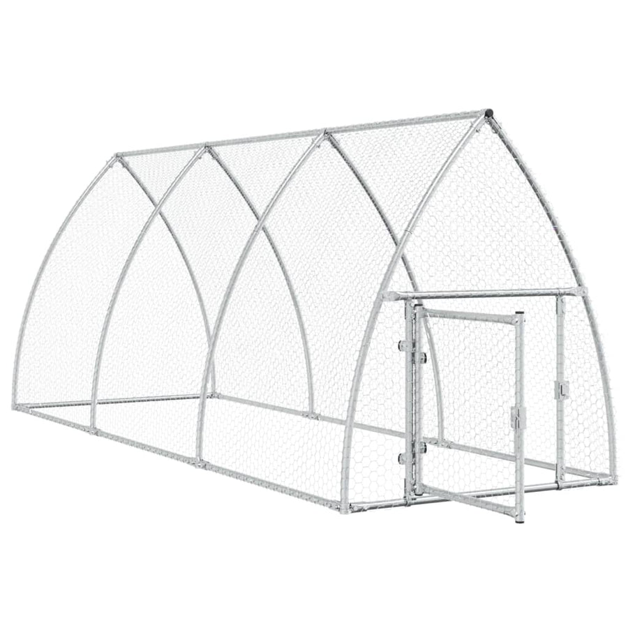 Kippenhok 300X105X120 Cm Gegalvaniseerd Staal Zilverkleurig