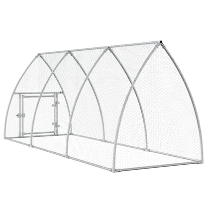 Kippenhok 300X105X120 Cm Gegalvaniseerd Staal Zilverkleurig