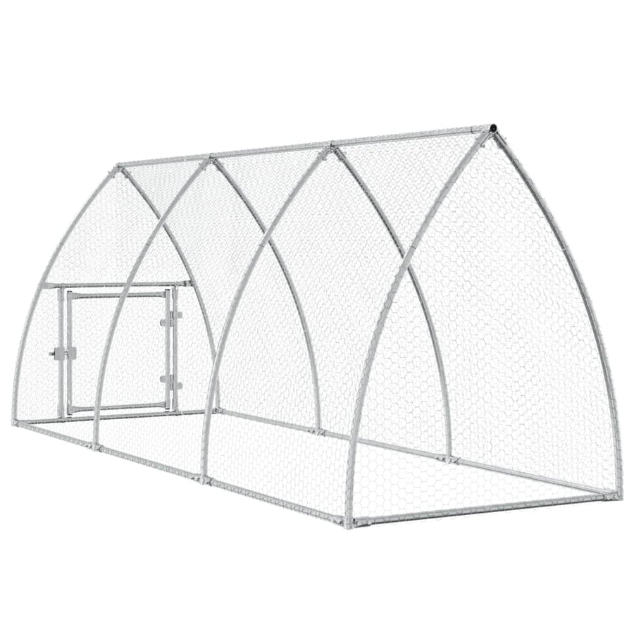 Kippenhok 300X105X120 Cm Gegalvaniseerd Staal Zilverkleurig