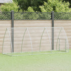 Chicken Coop 300x105x120 cm Galvanized Steel Silver-colored
