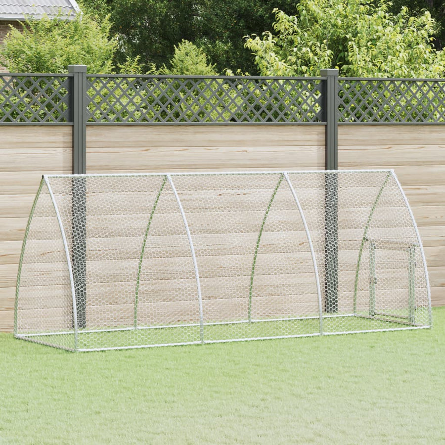 Kippenhok 300X105X120 Cm Gegalvaniseerd Staal Zilverkleurig