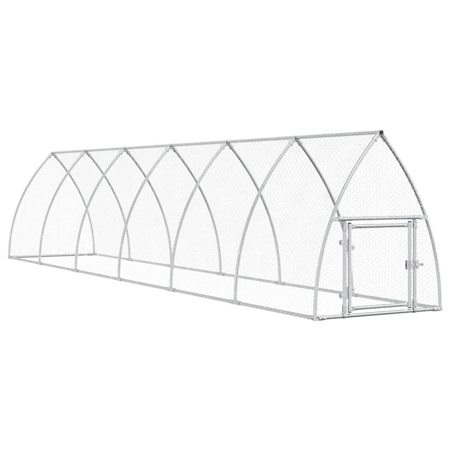 Kippenhok 600X105X120 Cm Gegalvaniseerd Staal Zilverkleurig
