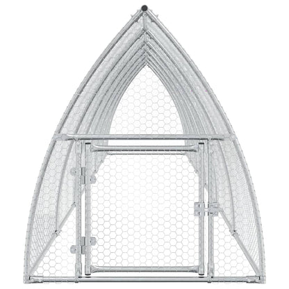 Kippenhok 600X105X120 Cm Gegalvaniseerd Staal Zilverkleurig