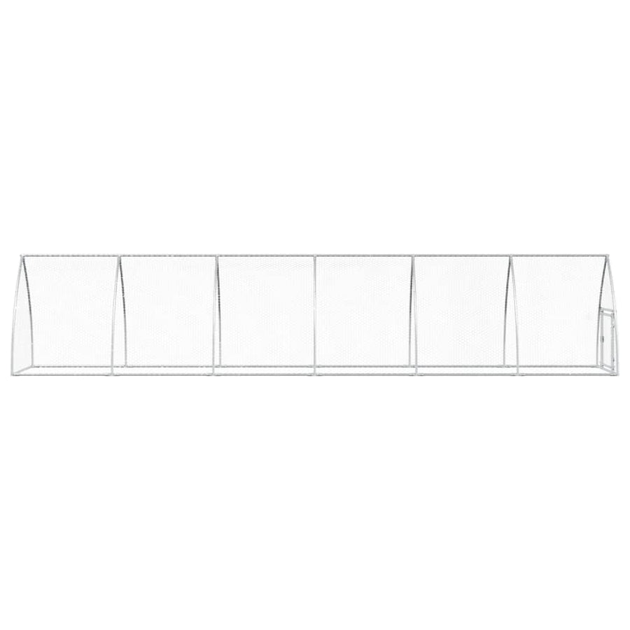Kippenhok 600X105X120 Cm Gegalvaniseerd Staal Zilverkleurig