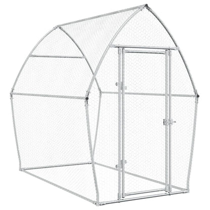 Kippenhok 200X105X182 Cm Gegalvaniseerd Staal Zilverkleurig