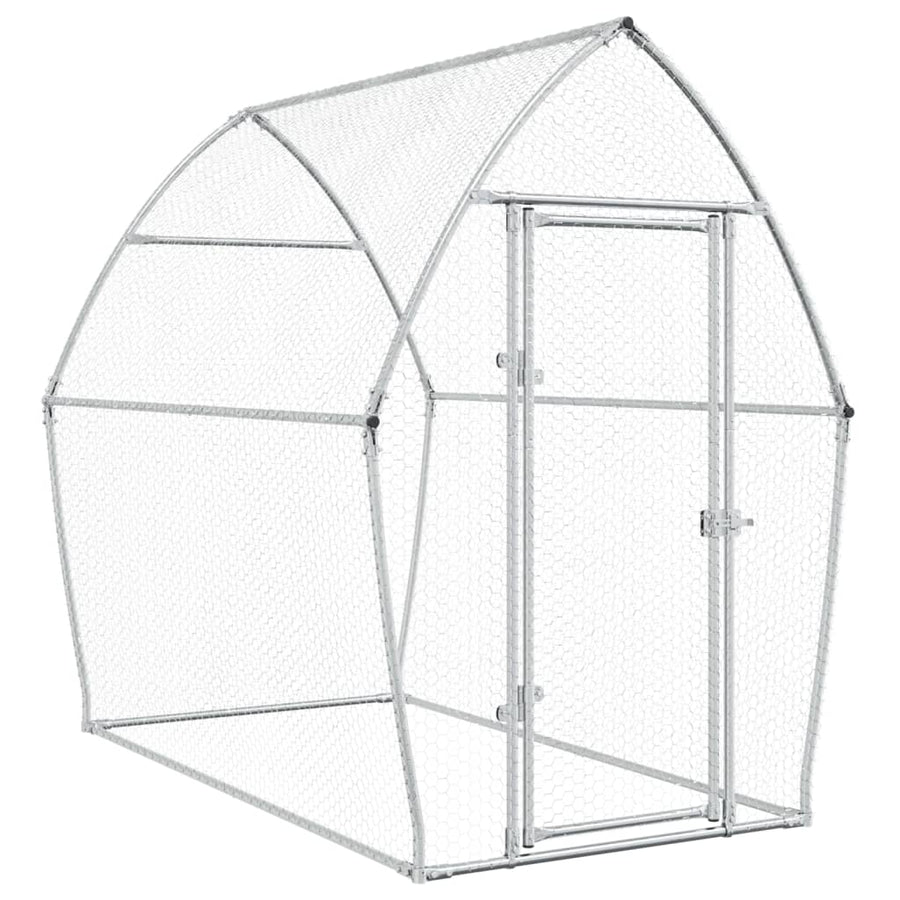 Kippenhok 200X105X182 Cm Gegalvaniseerd Staal Zilverkleurig