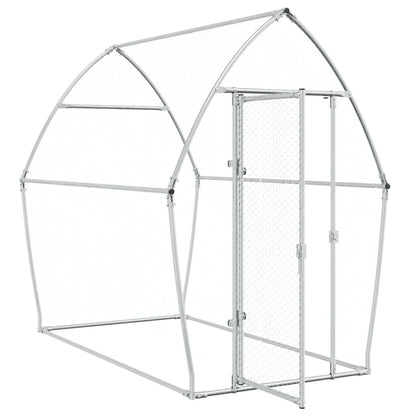 Kippenhok 200X105X182 Cm Gegalvaniseerd Staal Zilverkleurig