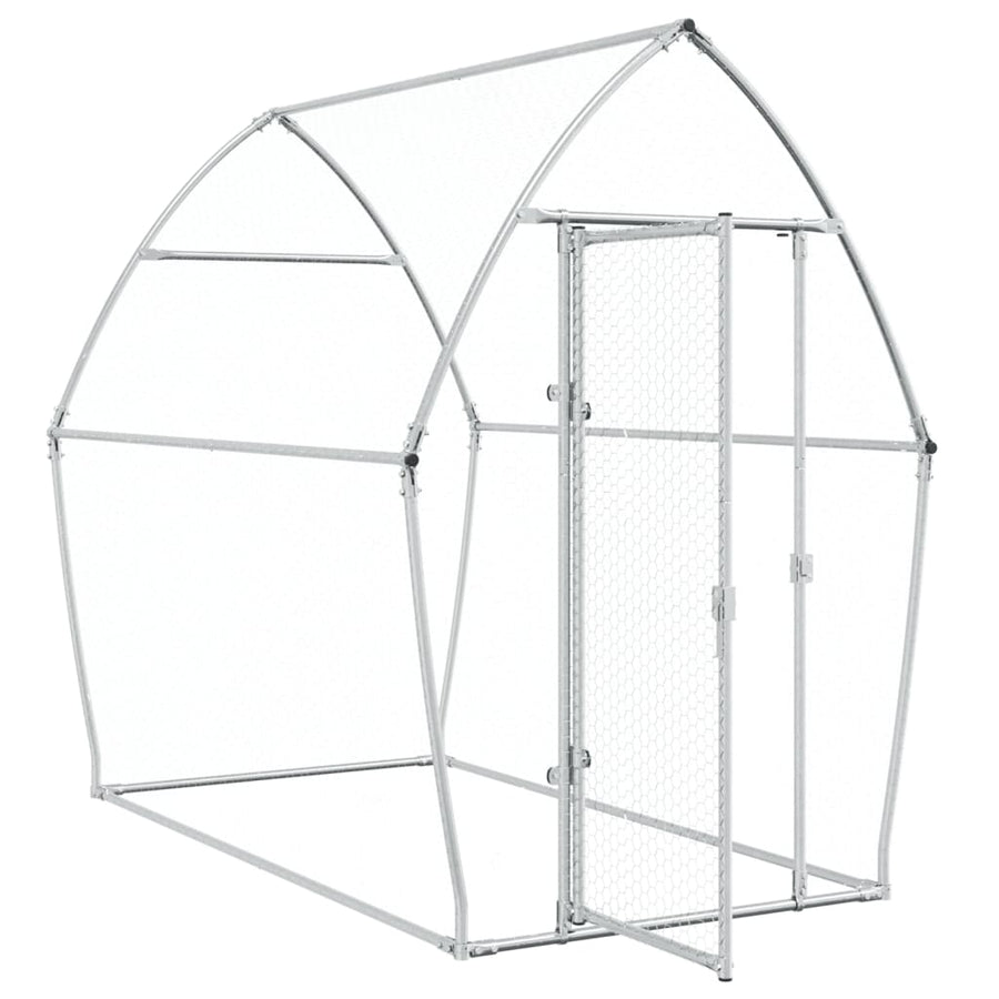 Kippenhok 200X105X182 Cm Gegalvaniseerd Staal Zilverkleurig