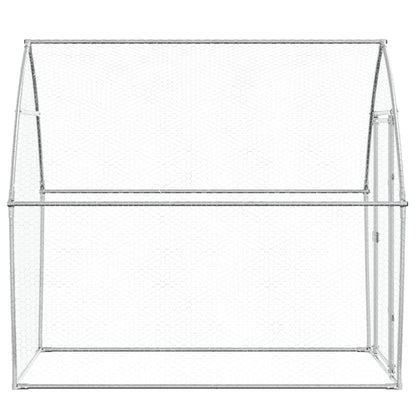 Kippenhok 200X105X182 Cm Gegalvaniseerd Staal Zilverkleurig