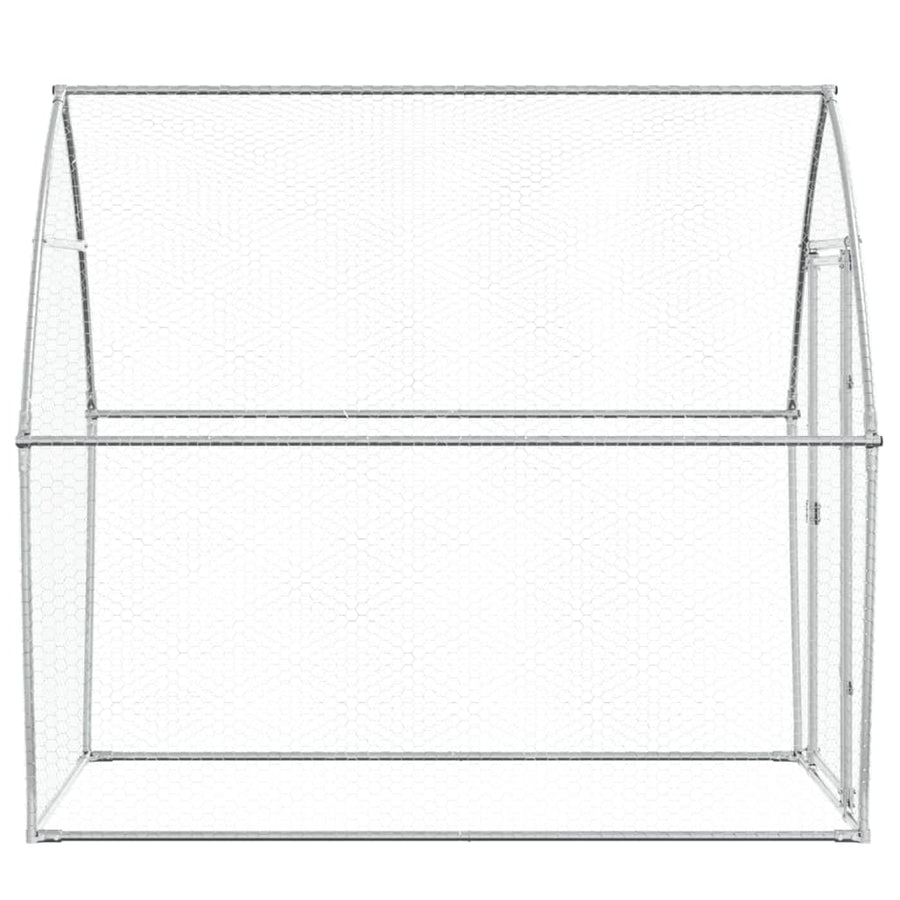 Kippenhok 200X105X182 Cm Gegalvaniseerd Staal Zilverkleurig
