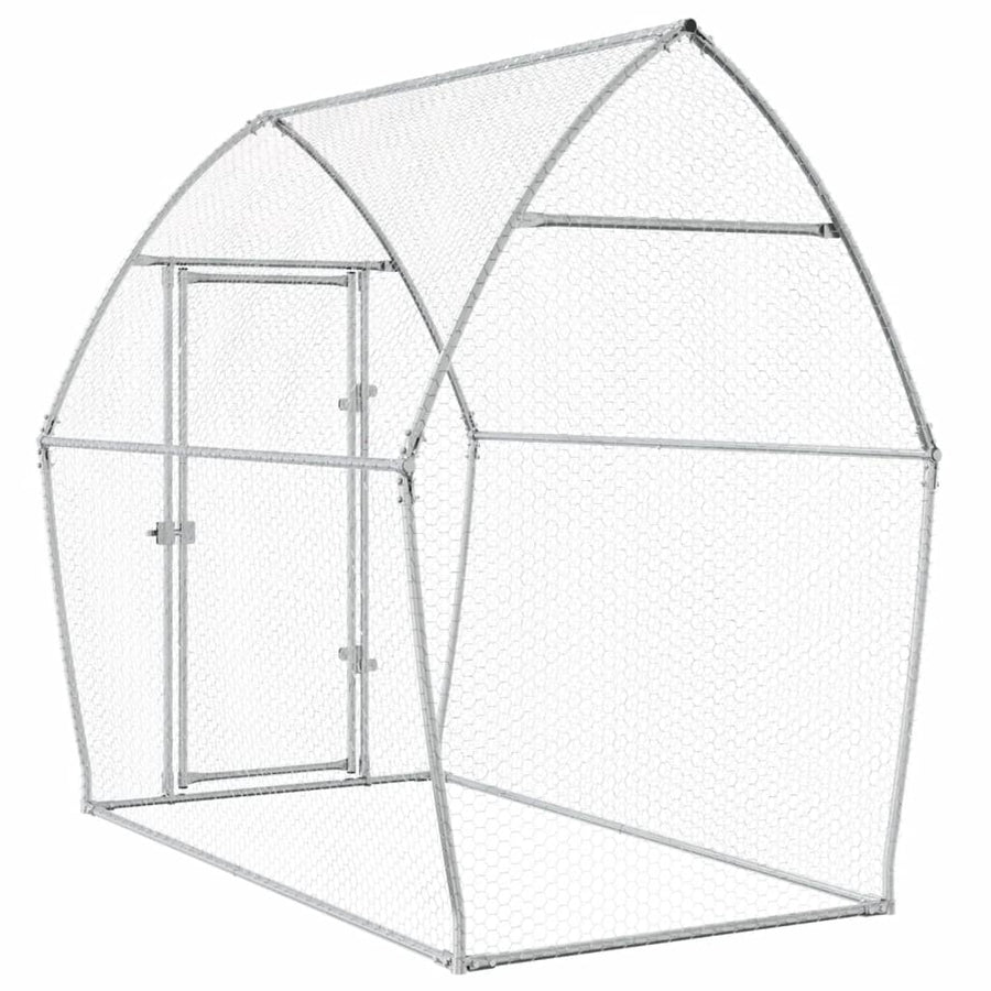 Kippenhok 200X105X182 Cm Gegalvaniseerd Staal Zilverkleurig