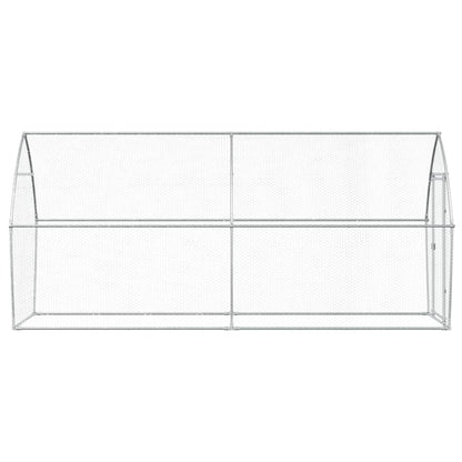 Kippenhok 400X105X182 Cm Gegalvaniseerd Staal Zilverkleurig