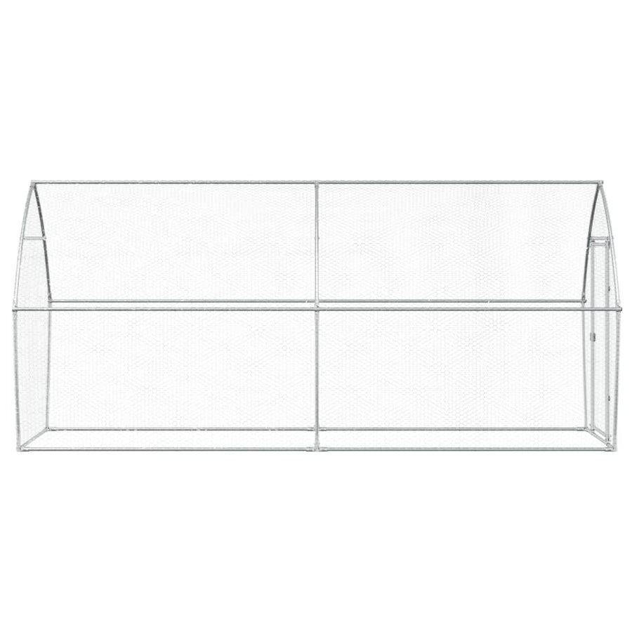 Kippenhok 400X105X182 Cm Gegalvaniseerd Staal Zilverkleurig