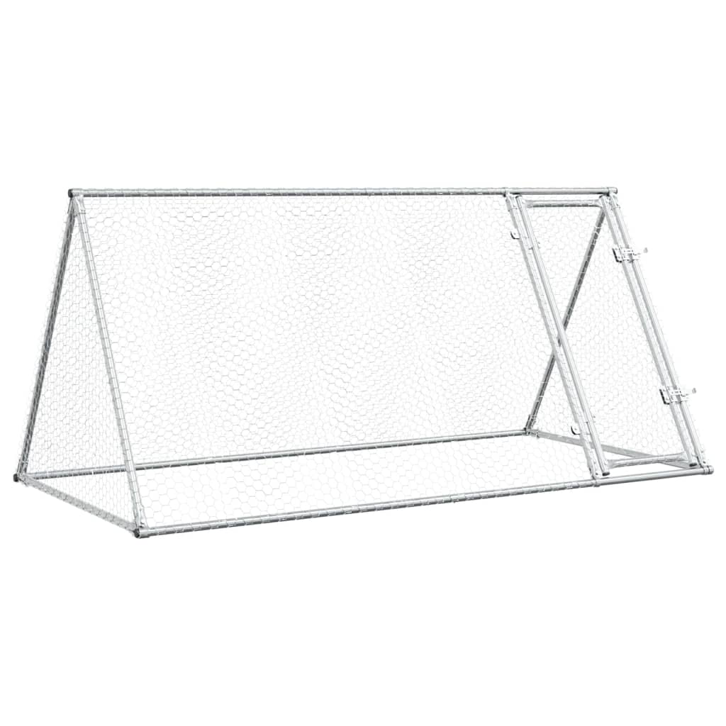 Kippenhok 200X105X91 Cm Gegalvaniseerd Staal Zilverkleurig