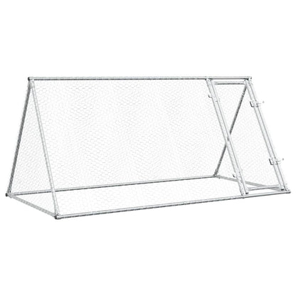 Kippenhok 200X105X91 Cm Gegalvaniseerd Staal Zilverkleurig