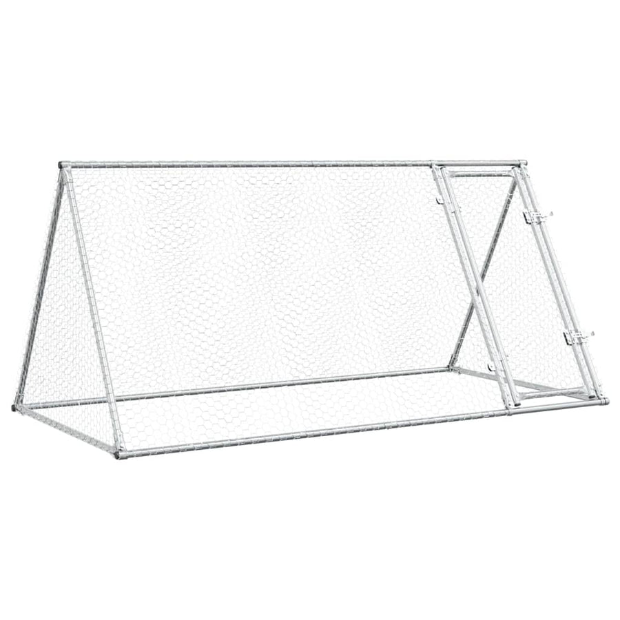Kippenhok 200X105X91 Cm Gegalvaniseerd Staal Zilverkleurig