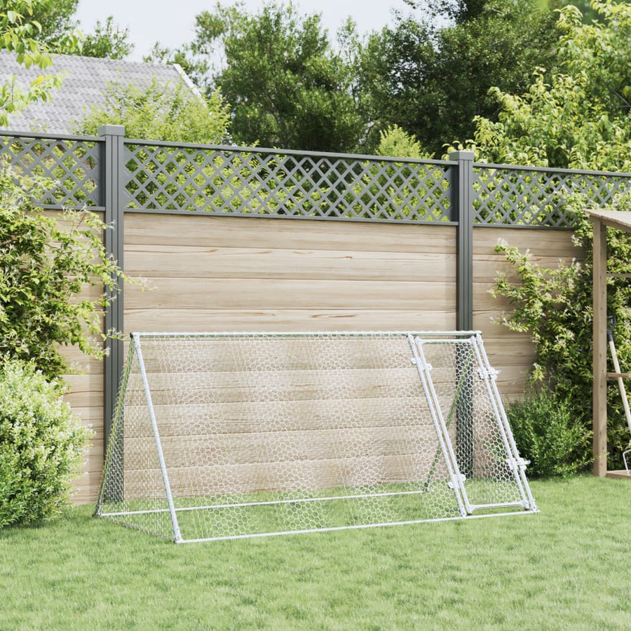 Kippenhok 200X105X91 Cm Gegalvaniseerd Staal Zilverkleurig