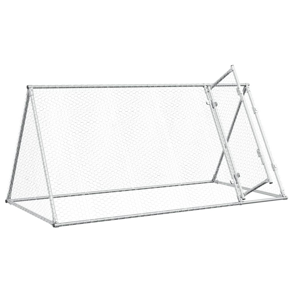 Kippenhok 200X105X91 Cm Gegalvaniseerd Staal Zilverkleurig