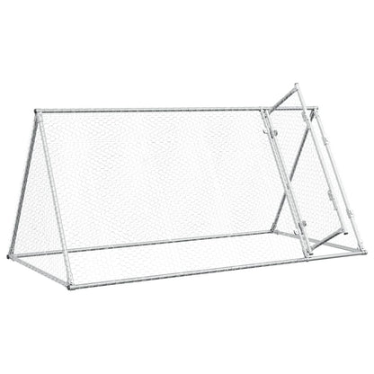 Kippenhok 200X105X91 Cm Gegalvaniseerd Staal Zilverkleurig