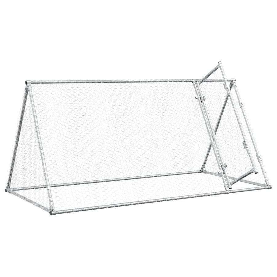 Kippenhok 200X105X91 Cm Gegalvaniseerd Staal Zilverkleurig