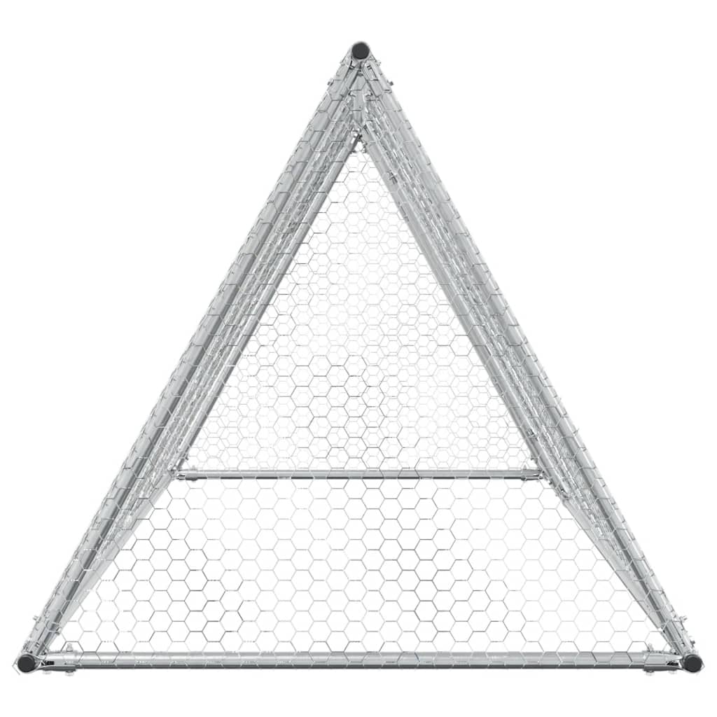 Kippenhok 200X105X91 Cm Gegalvaniseerd Staal Zilverkleurig