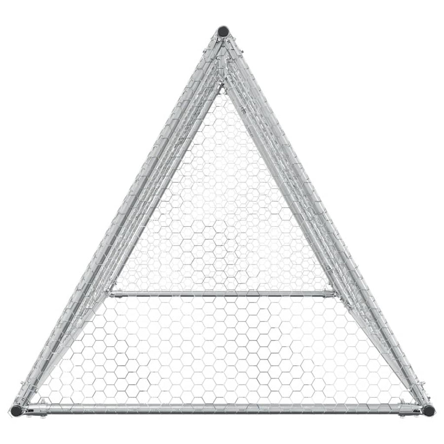Kippenhok 200X105X91 Cm Gegalvaniseerd Staal Zilverkleurig