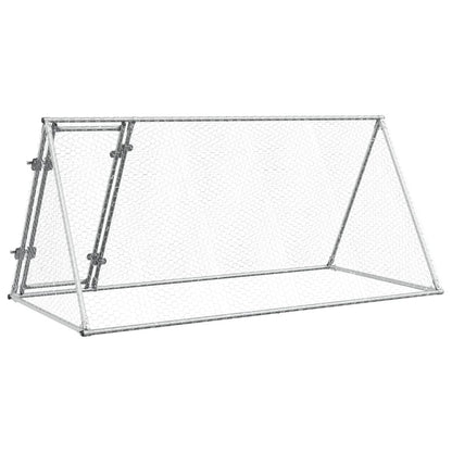 Kippenhok 200X105X91 Cm Gegalvaniseerd Staal Zilverkleurig