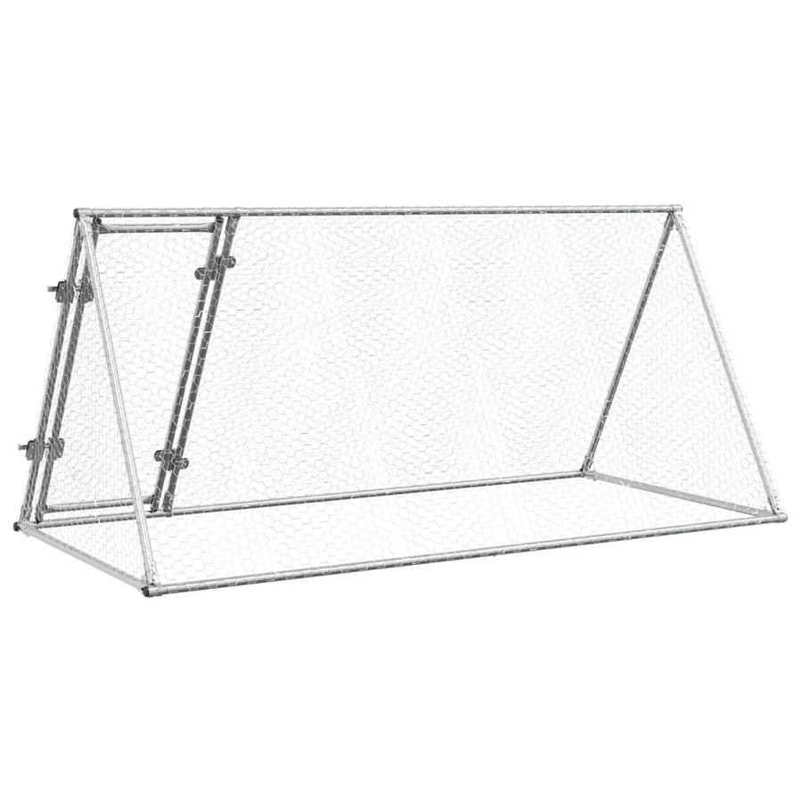 Kippenhok 200X105X91 Cm Gegalvaniseerd Staal Zilverkleurig